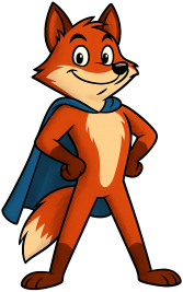 Der Fuchs der Claimfuchs GmbH im Comicstil